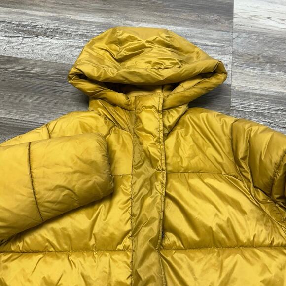 Everlane ReNew Yellow Womens Medium PrimaLoft Insulated Hooded Puffer Jacket - Picture 2 of 10